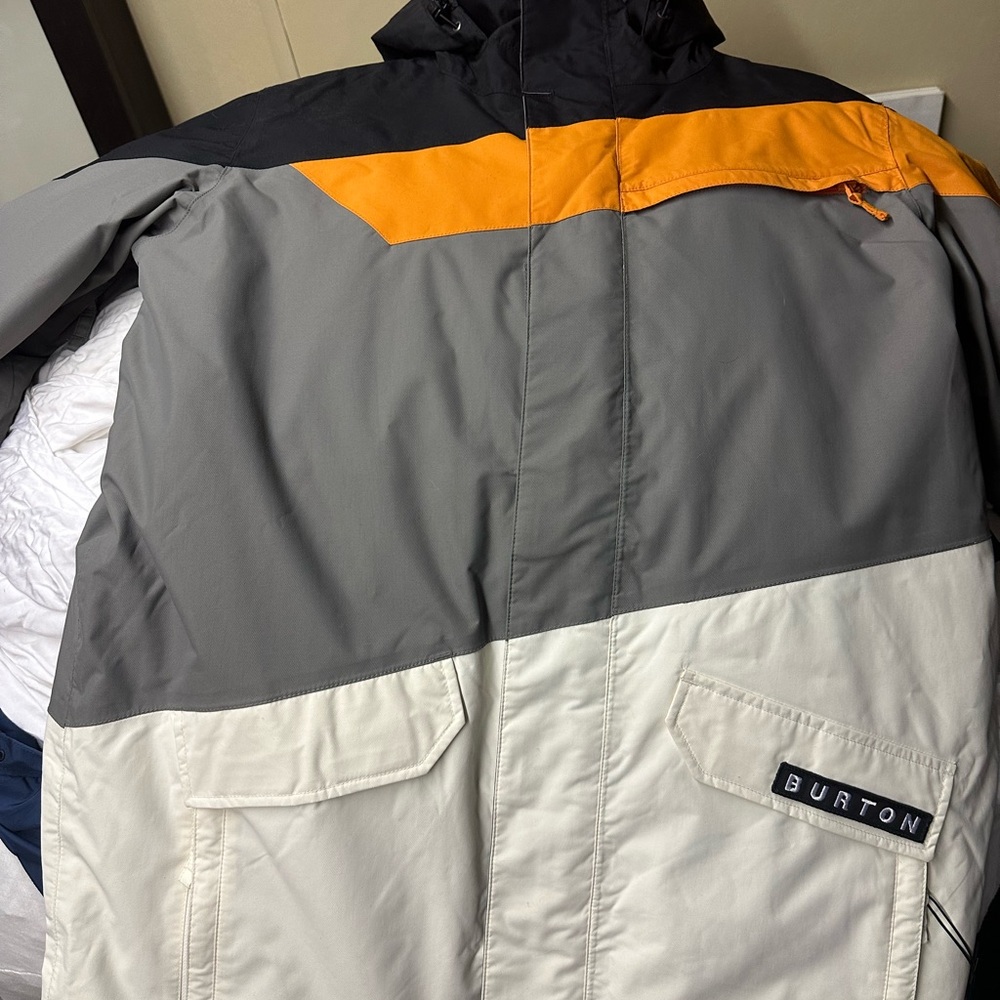 Burton Gray and Orange Ski & Snowboard Jacket